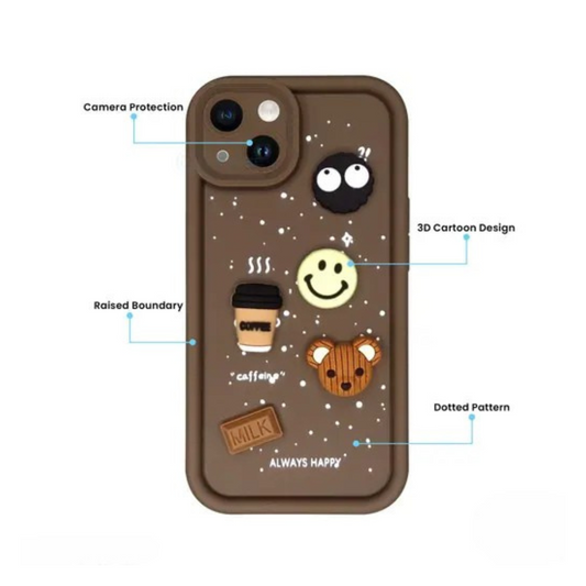 Coffee Cup 3D Back Cover for iPhone 15