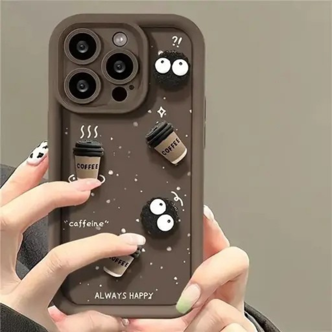 Coffee Cup 3D Back Cover for iPhone 15