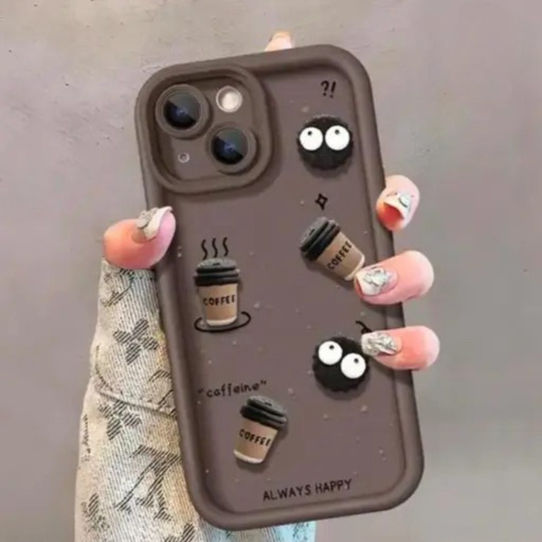 Coffee Cup 3D Back Cover for iPhone 15