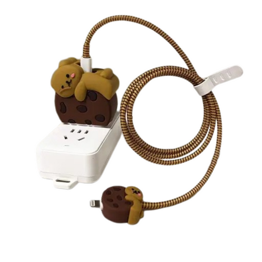 BrownBiscuit Teddy 3D iPhone Charger Adapter & Cable Cover