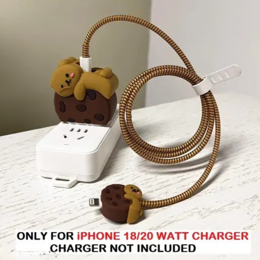 BrownBiscuit Teddy 3D iPhone Charger Adapter & Cable Cover