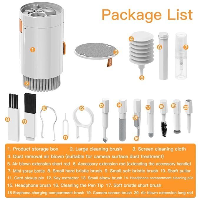 Leairot 20-in-1 Cleaner Kit for Mobile Phones, Cameras, Earphones/AirPods, and All Tech Gadgets