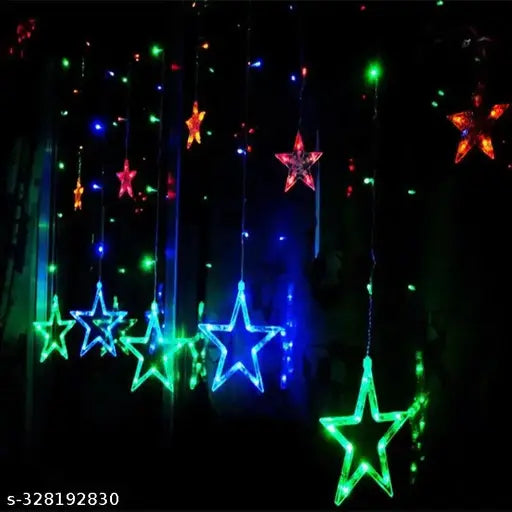 X Pulse 10-Stars Curtain String Christmas Decorative Led Lights with 8 Modes