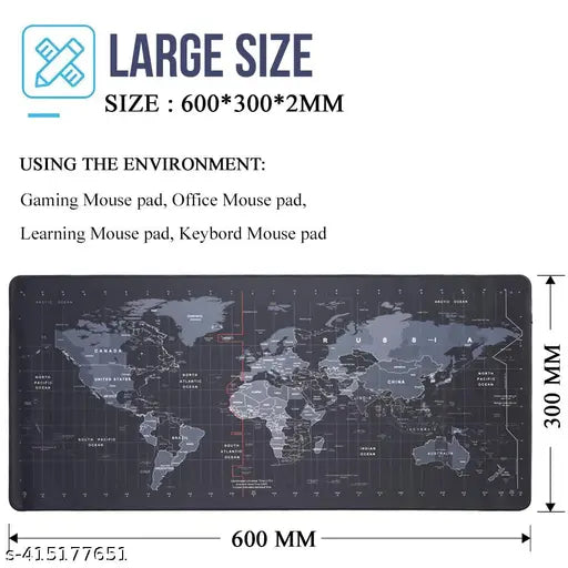 World Map Anti-Slip Extended Desk Mat