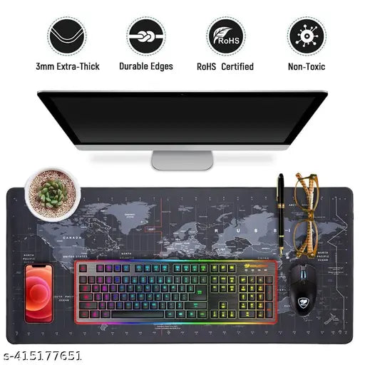 World Map Anti-Slip Extended Desk Mat