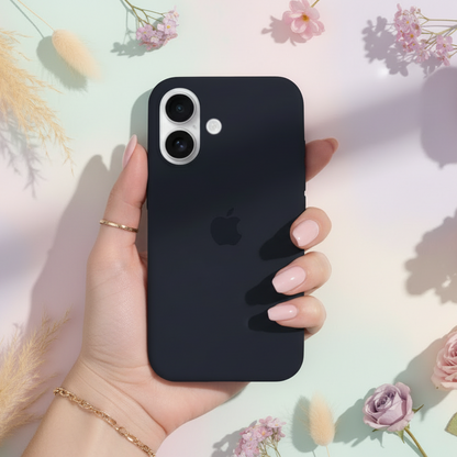 iPhone 16 Liquid Silicone Case - Navy Blue