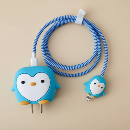 Penguin 3D iPhone Charger Adapter & Cable Cover
