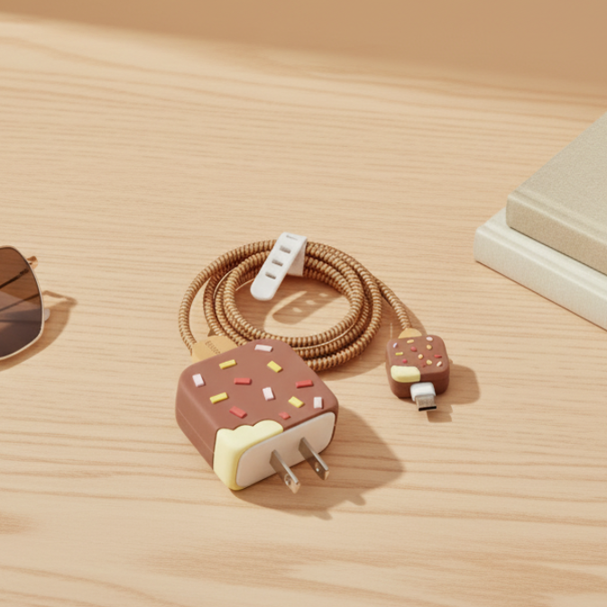 Ice-cream 3D iPhone Charger Adapter & Cable Cover