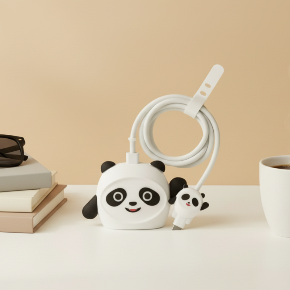 Panda 3D iPhone Charger Adapter & Cable Cover
