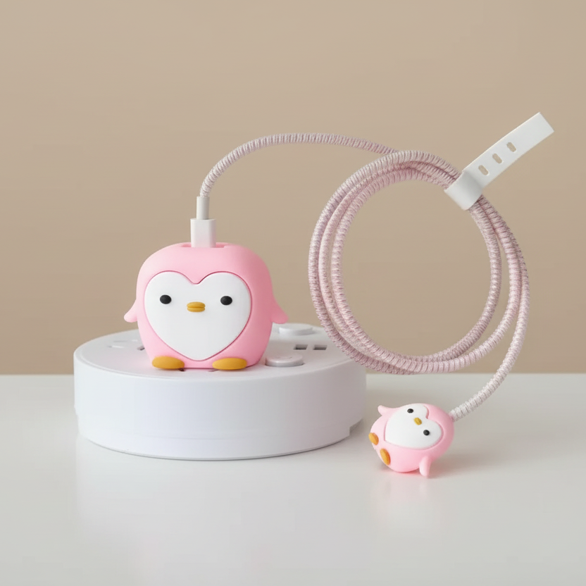 Penguin 3D iPhone Charger Adapter & Cable Cover