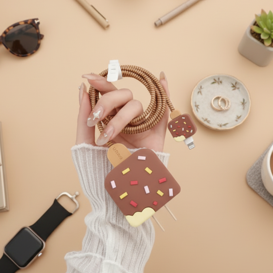 Ice-cream 3D iPhone Charger Adapter & Cable Cover