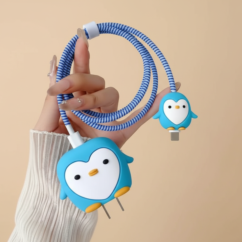 Penguin 3D iPhone Charger Adapter & Cable Cover
