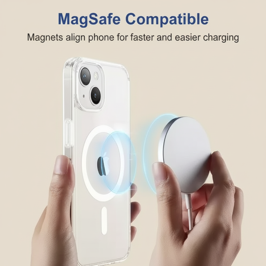 Anti-Yellow MagSafe Clear Case for iPhone